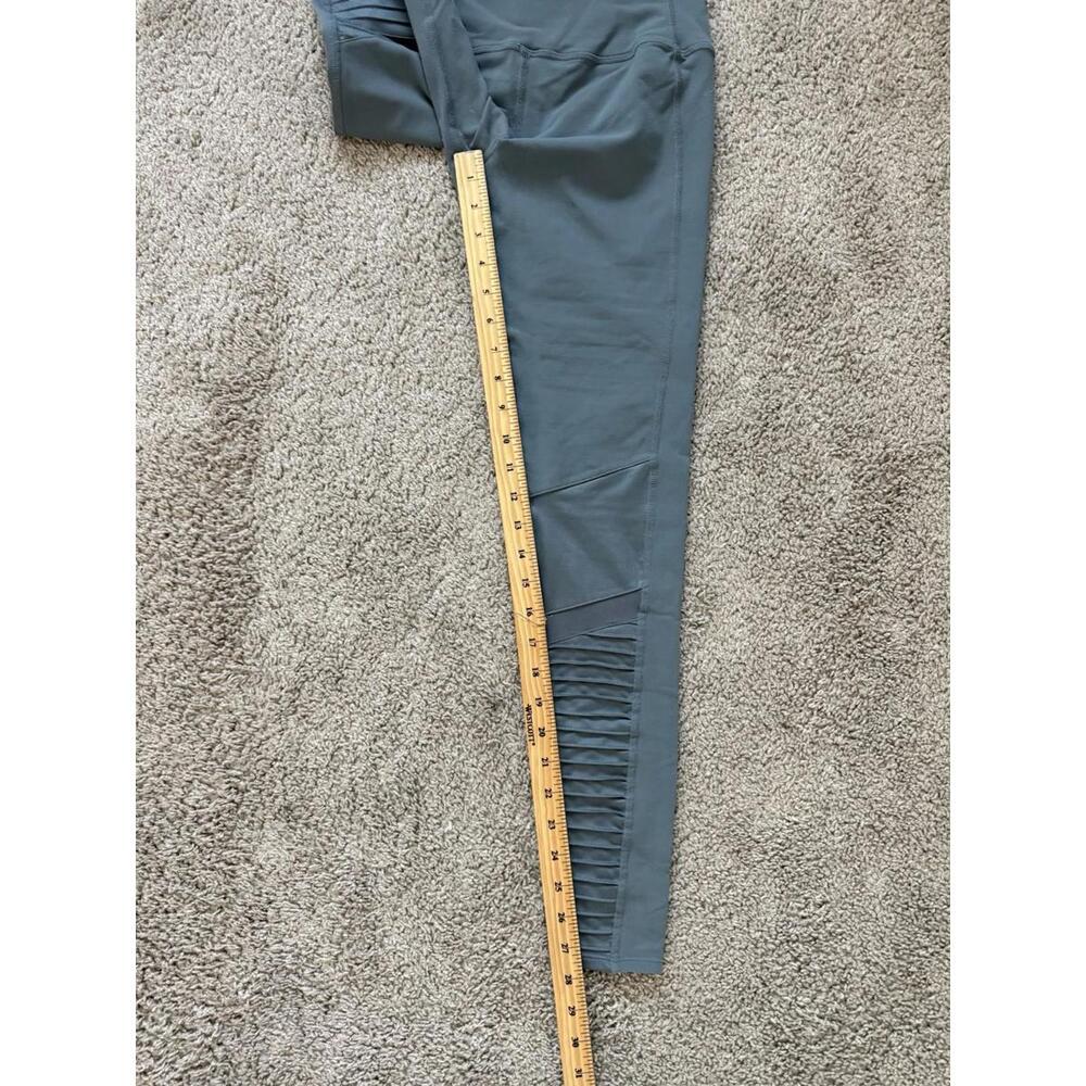 Alo Yoga Moto Leggings Womens Small Blue Grey Full‎ Length Athleisure Workout - Picture 6 of 6